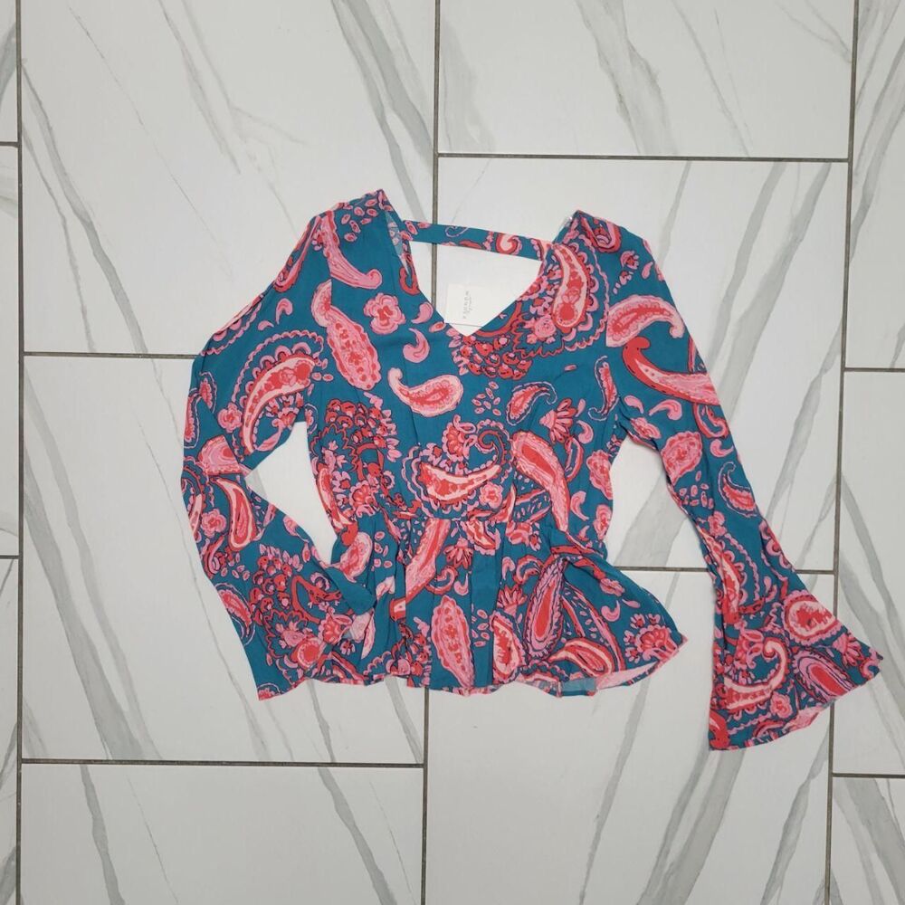 Unbranded Women's Pink and Blue Blouse
